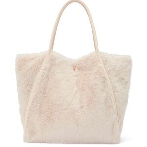 Victoria Secret faux fur tote bag
